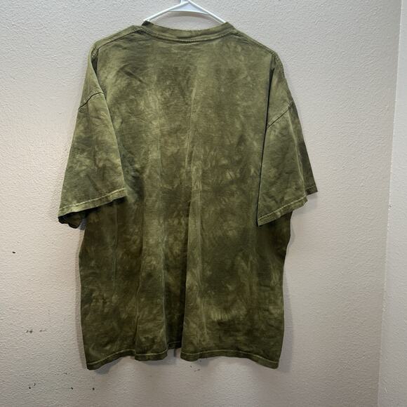 Vintage Tiger The Mountain Green Tie Dye Nature T-Shirt 1999 XXL Animal Distress - Picture 3 of 7